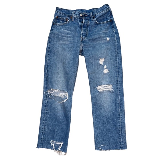 Levi's Denim - Levi’s Premium 501 Distressed Jeans Women’s Size W26 L30